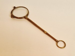 (XIX / XX w) ZABYTKOWE POZŁACANE OKULARY BINOKLE - LORGNON