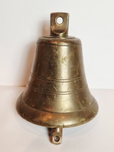 (I poł. XX w) ZABYTKOWY MASYWNY (14,5 cm / 2,31 kg) DZWON Z BRĄZU