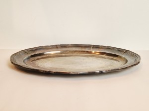 (1935 - 1945) NIEMCY / WMF NS - POSREBRZANY PÓŁMISEK 36,4cmx24,0cm TACA PATERA