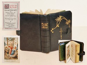 (1890) GEGRUSET SEIST DU MARIA / EKSKLUZYWNY MODLITEWNIK W SKÓRZE Z ZAPINKĄ