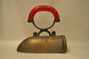 (XIX / XX w) 4,15 kg / BRĄZ - ZABYTKOWE ŻELAZKO NA DUSZĘ