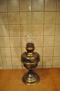 (l. 60 / 70-te XX w) BELGIA - STARA LAMPA NAFTOWA