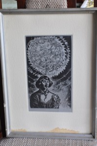 (1967) LINORYT "KOPERNIKANA" EUGENIUSZ MALDZIS / 29,5 cm x 41,5 cm