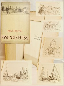 (1955) TEKA (24 szt. + opis) / PAUL HOGARTH - RYSUNKI Z POLSKI 