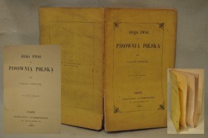 (1860) PARYŻ / JULJAN FONTANA - KILKA UWAG NAD PISOWNIĄ POLSKĄ 
