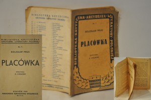 (1946) BIBLIOTEKA KRYTYCZNA / BOLESŁAW PRUS - PLACÓWKA / OPRACOWANIE