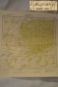 (1958) MAPA 1:25 000 - KURIANY GRABÓWKA BOBROWA SOBOLEWO HENRYKÓW ŁUKJANY 