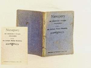 (1927) NIESZPORY NA NIEDZIELĘ I ŚWIĘTA ZWYCZAJNE ORAZ NA ŚWIĘTA MATKI BOSKIEJ 