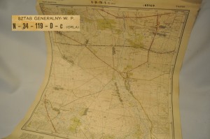 (1958) MAPA 1:25 000 / ORLA PARCEWO MIKLASZE TOPCZYKAŁY KOSZELE SZERNIE... 
