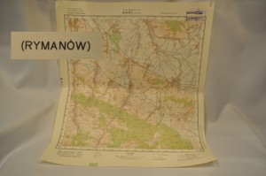 (1975) MAPA 1:50 000 RYMANÓW IWONICZ KLIMKÓWKA WRÓBLIK HOCZÓW GŁĘBOKIE... 