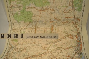 (1975) MAPA 1:50 000 GŁOGÓW BRATKOWICE MROWIA ZGŁOBIEŃ ŻACZERNIE MORASY... 