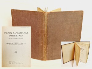 (1925) JADWIGA BORNSTEINOWA ZASADY KLASYFIKACJI DZIESIĘTNEJ / PODRĘCZNIK BIBLJOTEKARSKI 