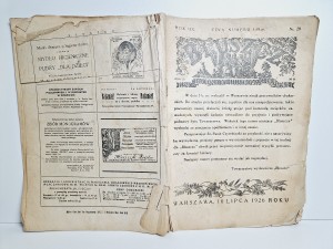 (1926) ROCZNIK LIX / NR 28 - PISMO TYGODNIOWE ILUSTROWANE DLA KOBIET - BLUSZCZ