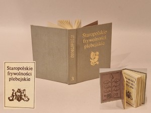 (1983) I WYDANIE / MINIATURA (3) - STAROPOLSKIE OSOBLIWOŚCI PLEBEJSKIE 