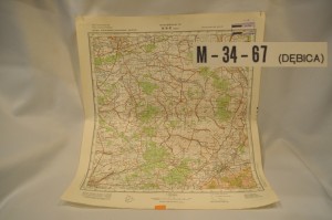 (1973) MAPA 1:100 000 / DĘBICA, MIELEC, DĄBROWICA, MOKRE, ZASÓW, NAGOSZYN, BRZEŹNICA, KOZŁÓW, ZAWADA, GRABINY, PODGÓRZE, CZARNA TARNOWSKA... 