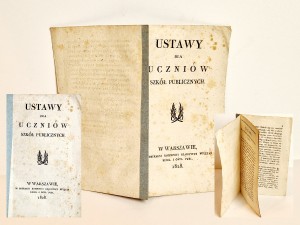 (1828) STANISŁAW GRABOWSKI - USTAWY DLA UCZNIÓW SZKÓŁ PUBLICZNYCH 